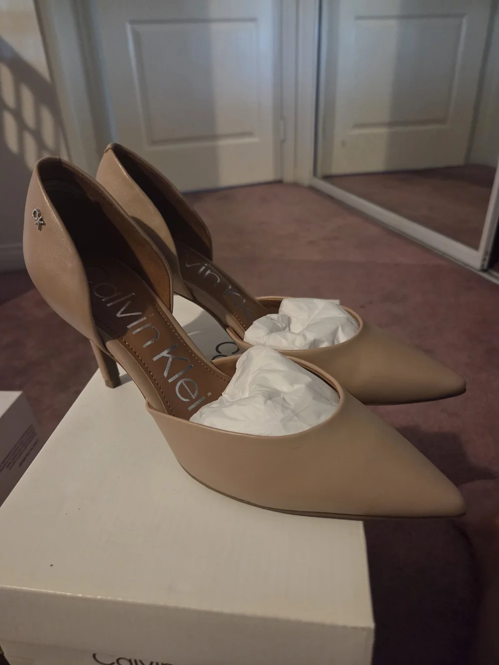 Calvin Klein Light Natural Nude Pointed D'Orsay Pump